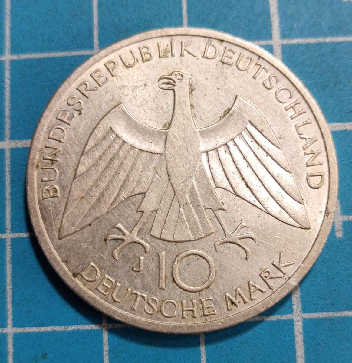German 1972 silver 10 mark coin