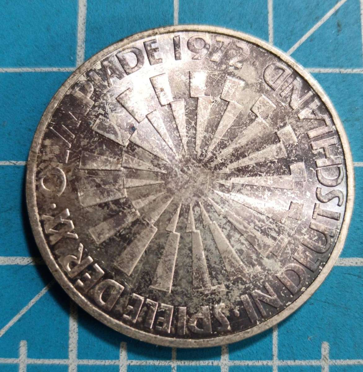 German 1972 silver 10 mark coin