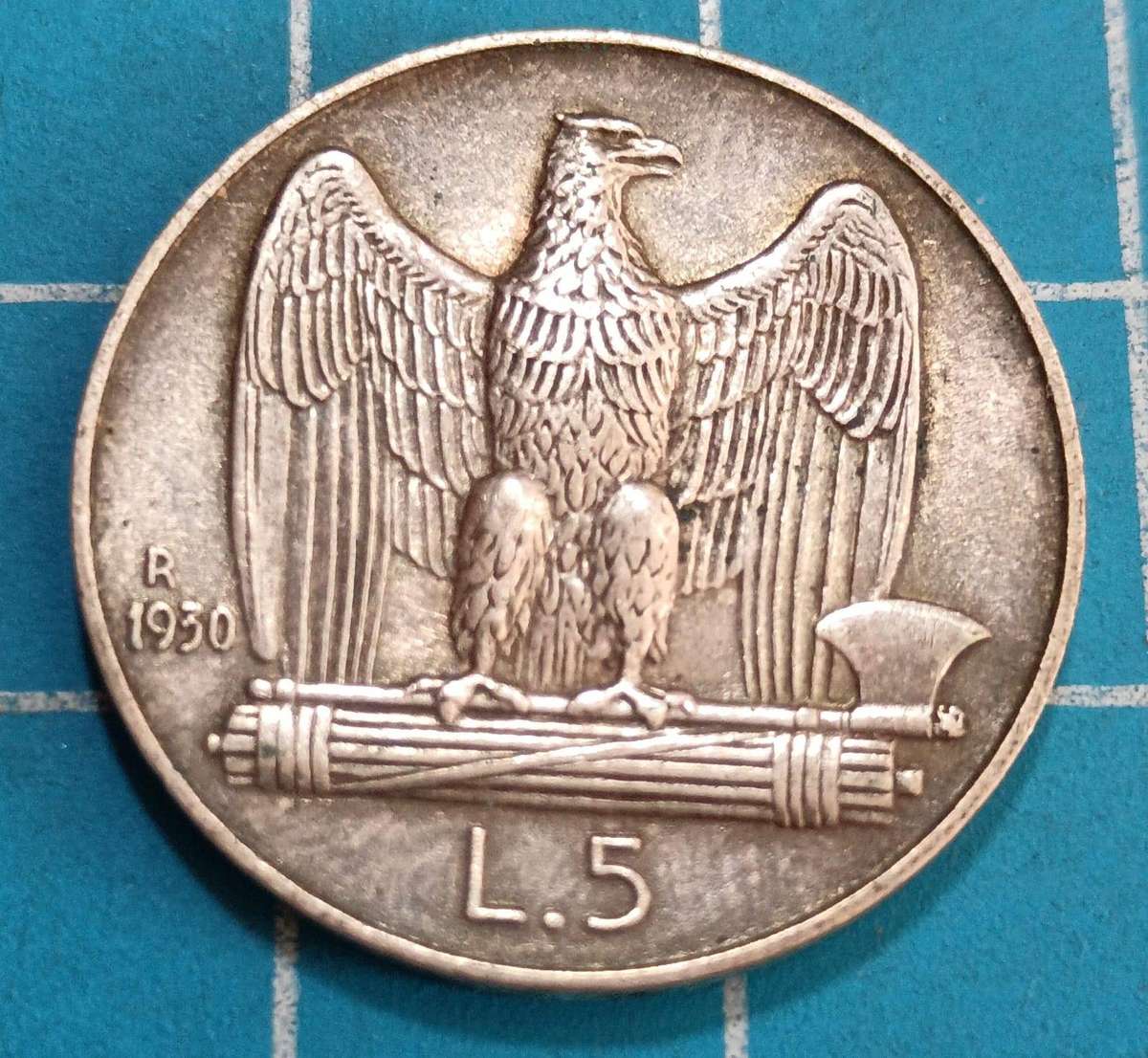Italian 5 lire 1930