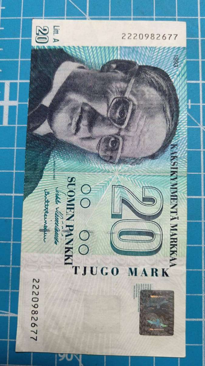 Finland 20 Markkaa note