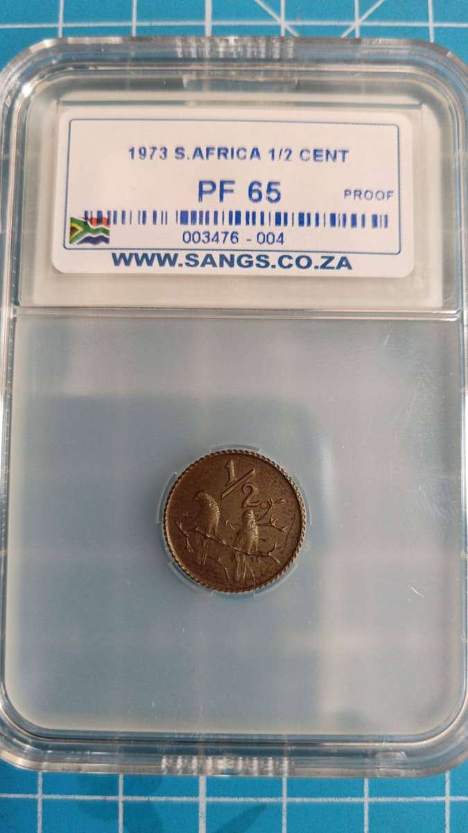 1973 half cent graded PF65