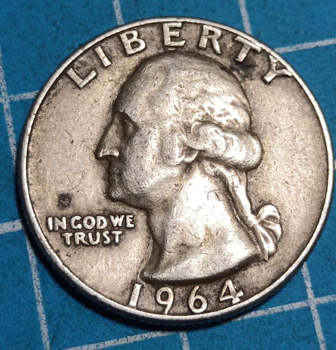 1964 quarter dollar