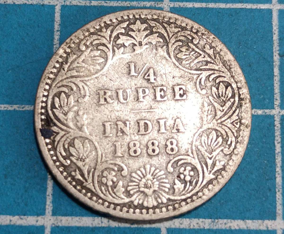 India 1888 1/4 rupee