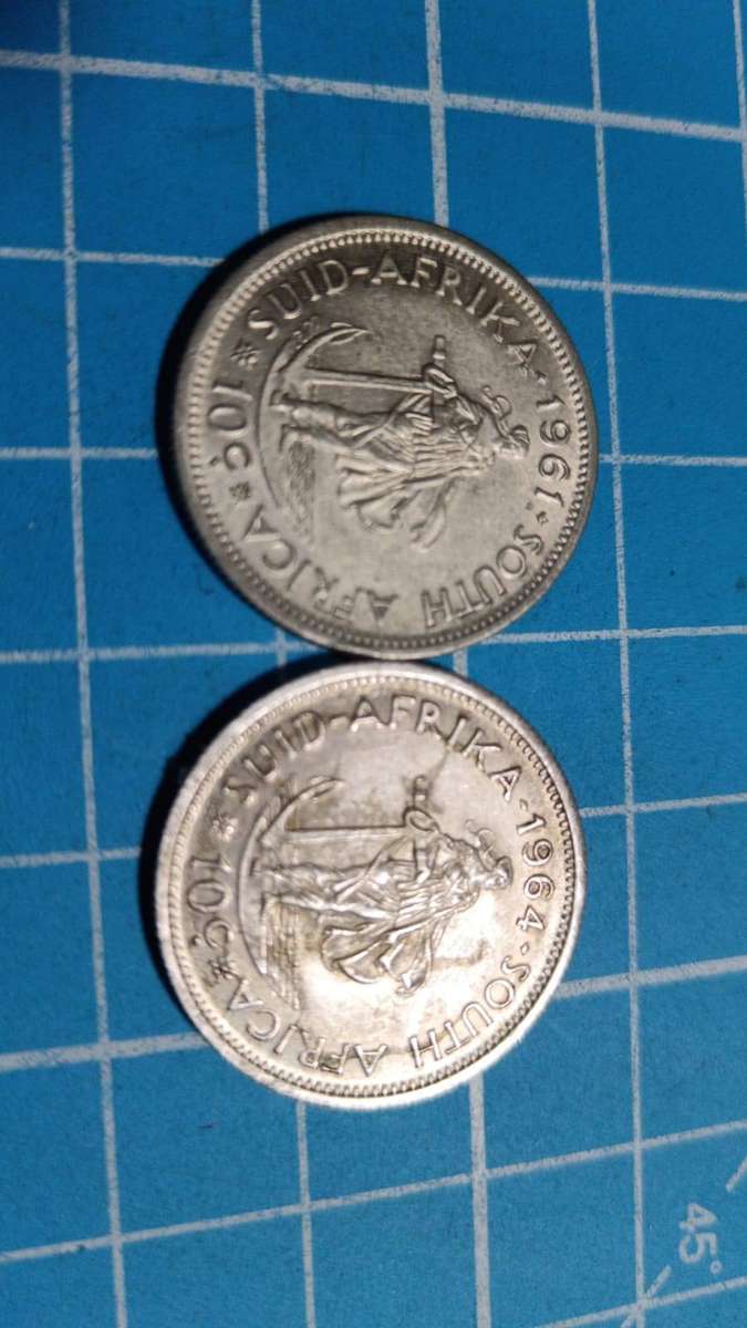 1961 and 1964 silver 10 cents