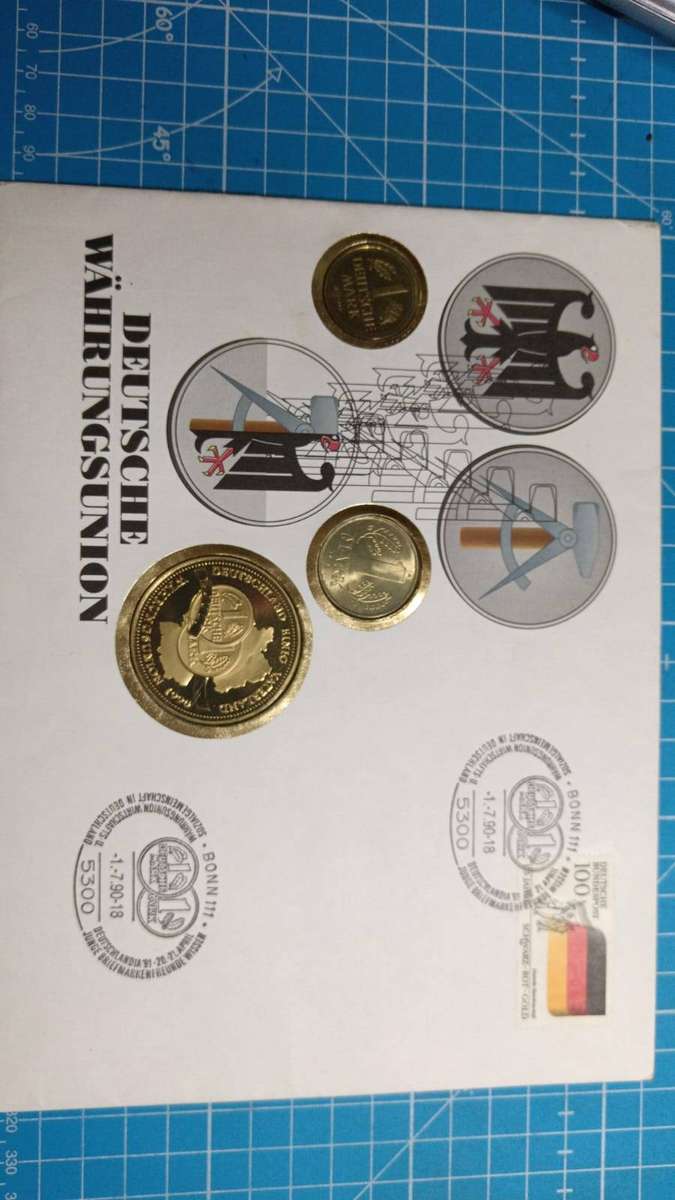 German FDC with 3 coins