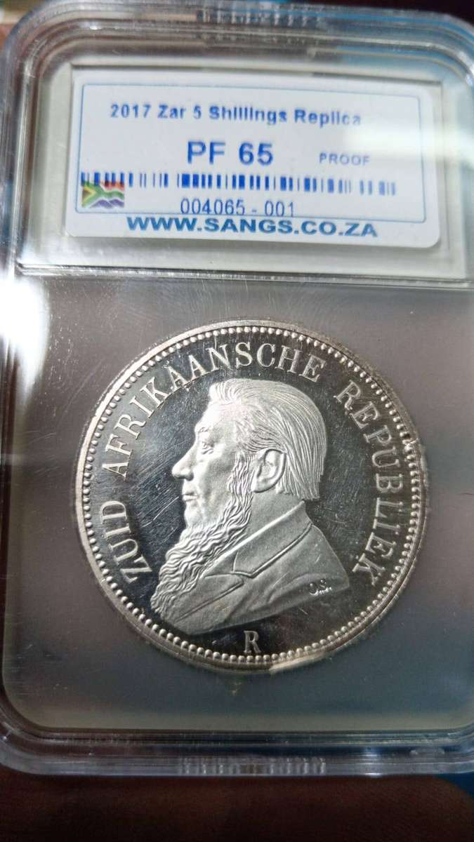 2017 5 shilling replica PF65