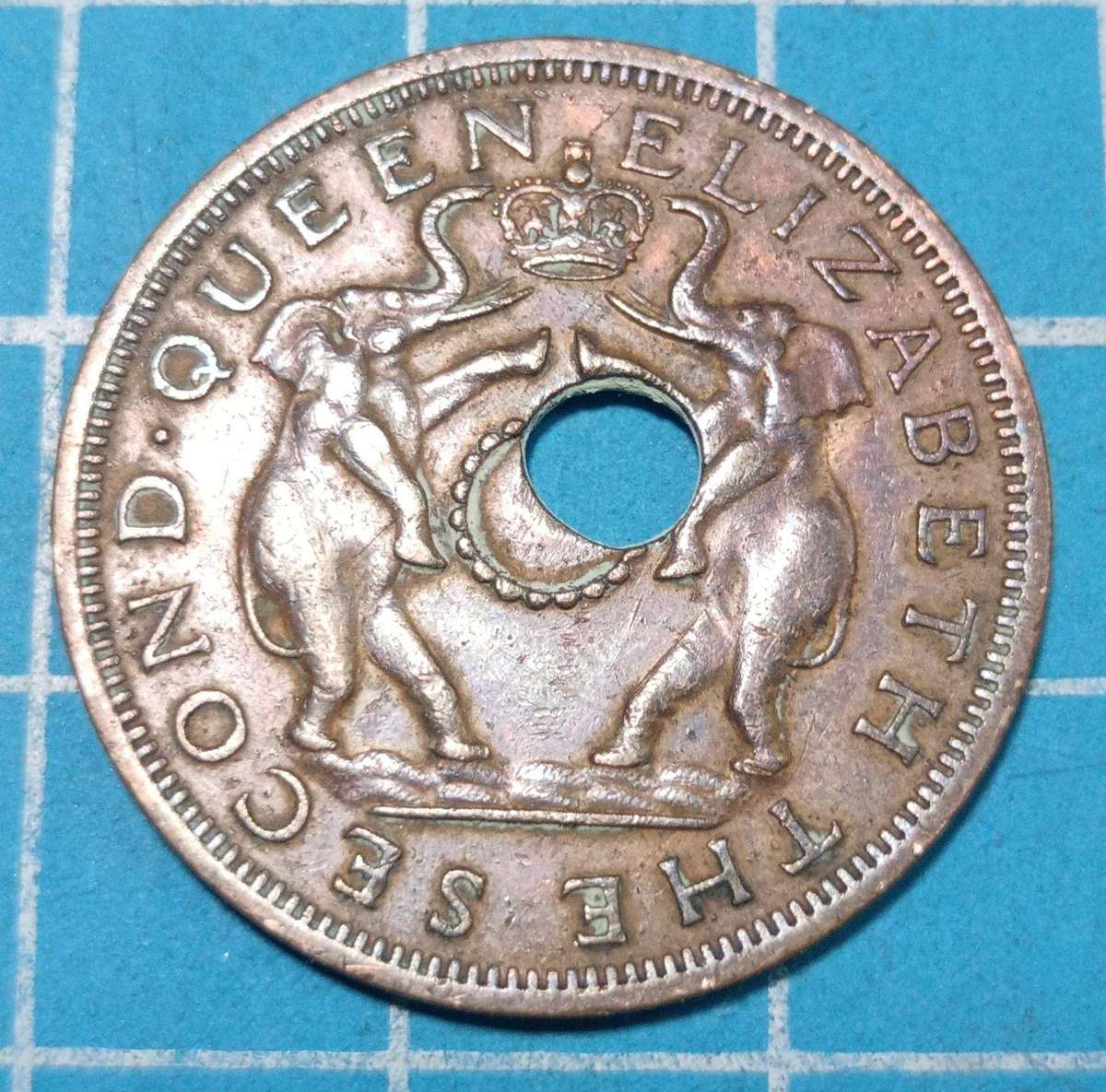 Rhodesian Nyasaland 1 penny 1961 - Error