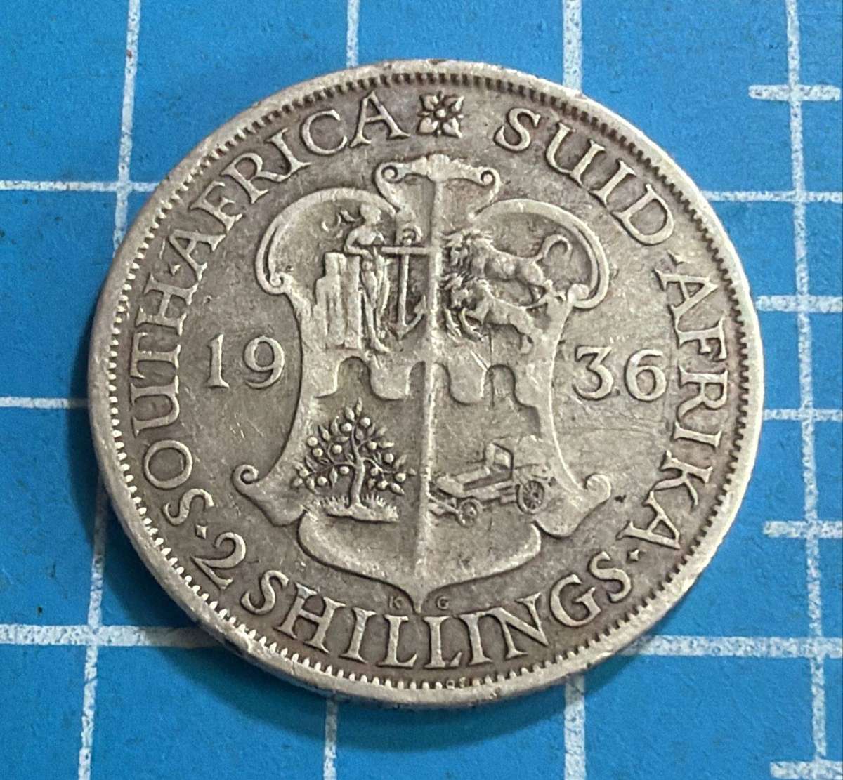 1936 2 shillings - silver