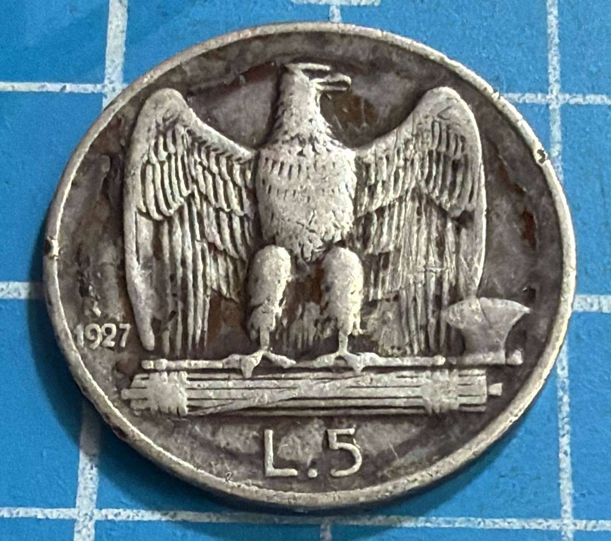 1927 5 lira - silver