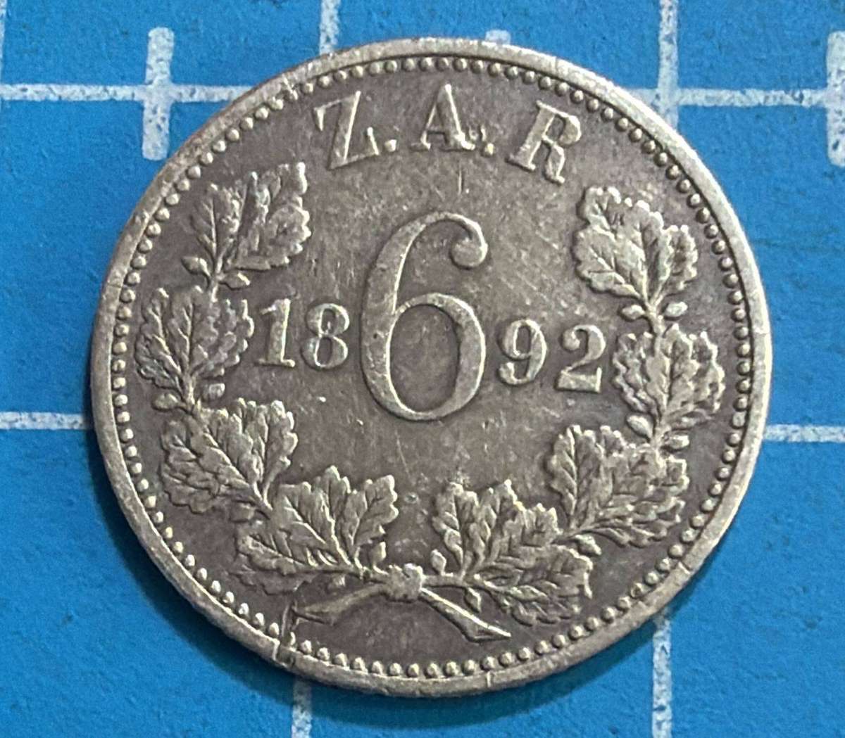 1892 6 pence - silver