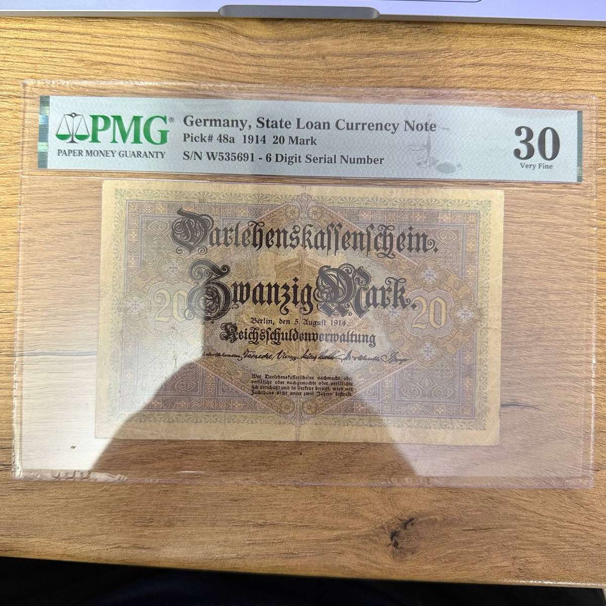 Germany State Loan Currency Note - PMG graded 30