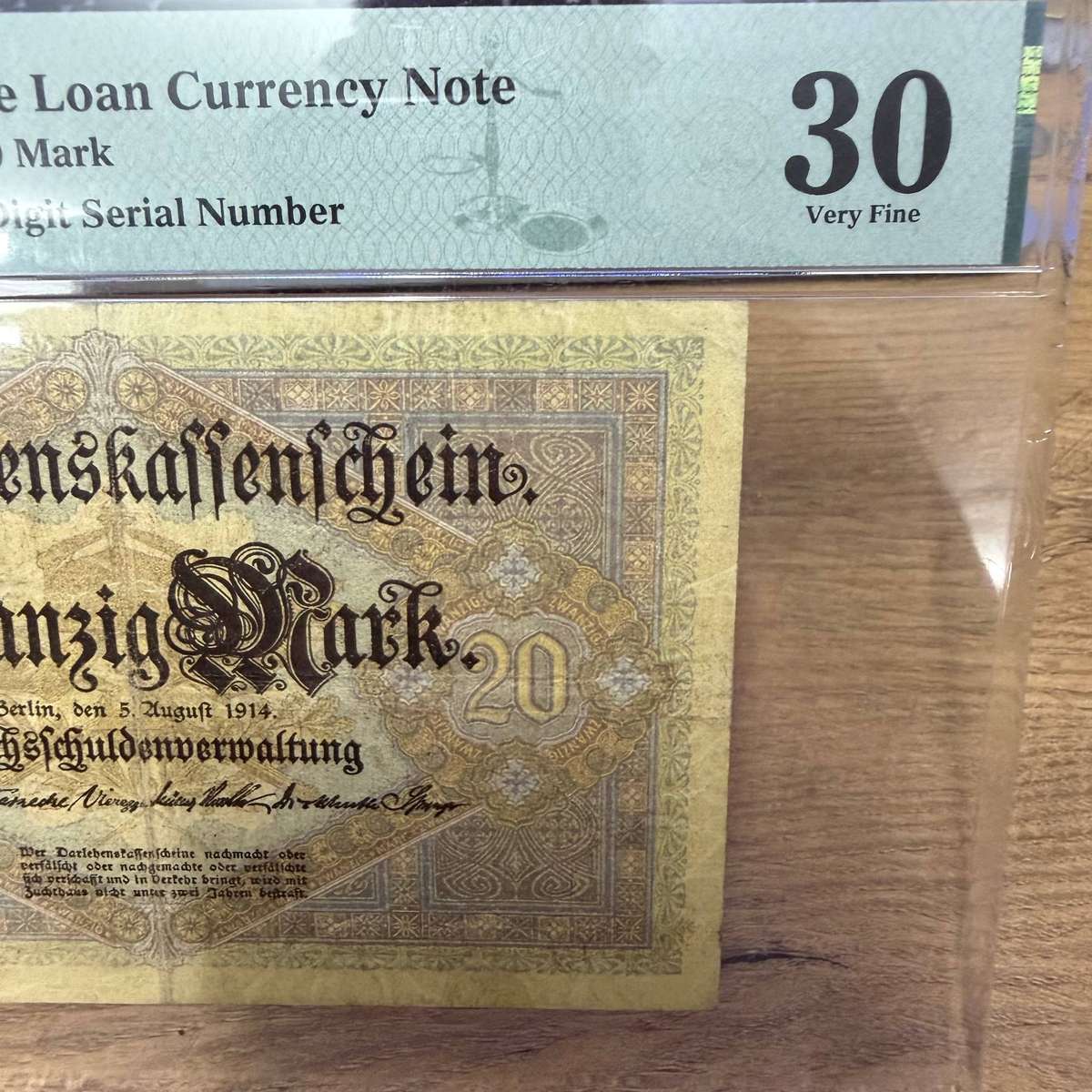 Germany State Loan Currency Note - PMG graded 30