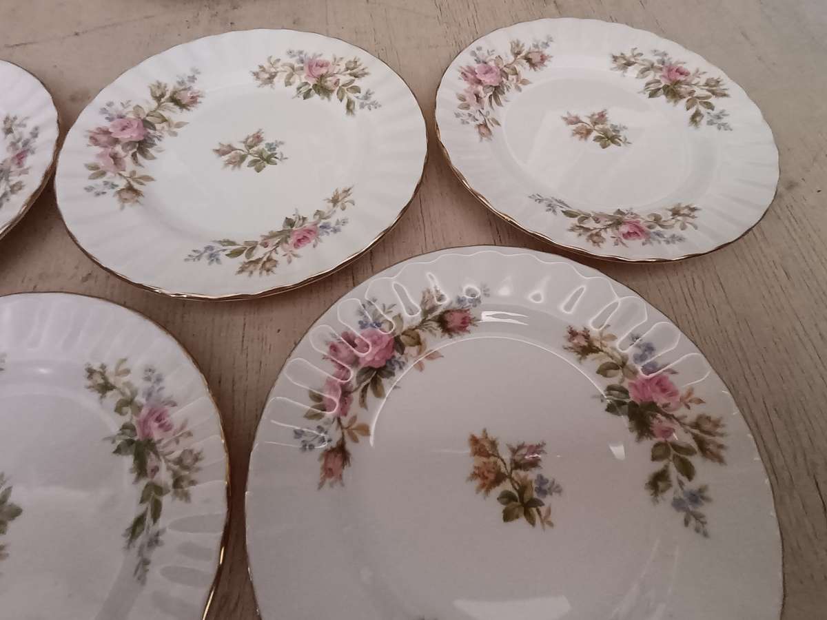 Royal Albert Moss Rose side plates - set of 6