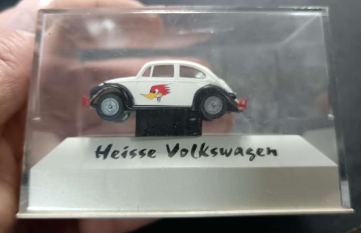 VW Beetle Model in Display Case