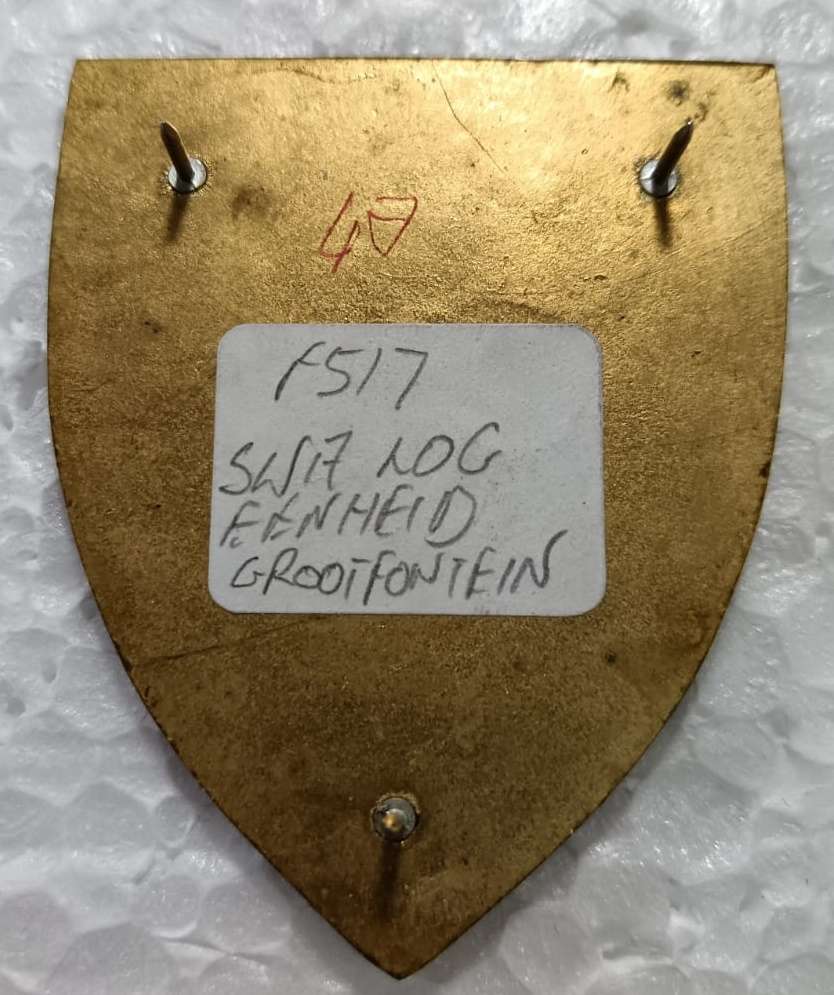 SADF - SWA Log Grootfontein Shoulder Flash