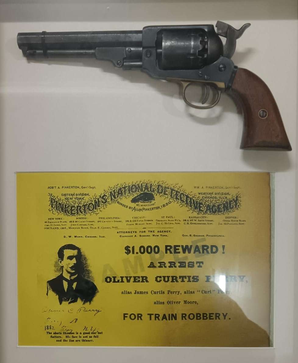 Framed Vintage Metal Revolver