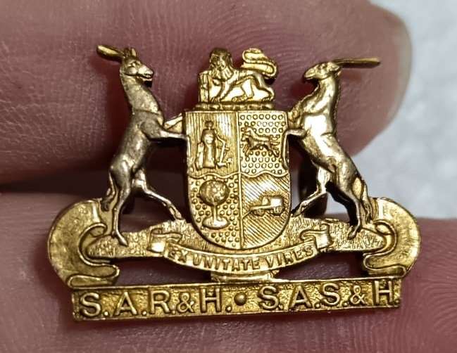 SADF - Railways and Harbours Cap Badge ( SA Mint - Rare )