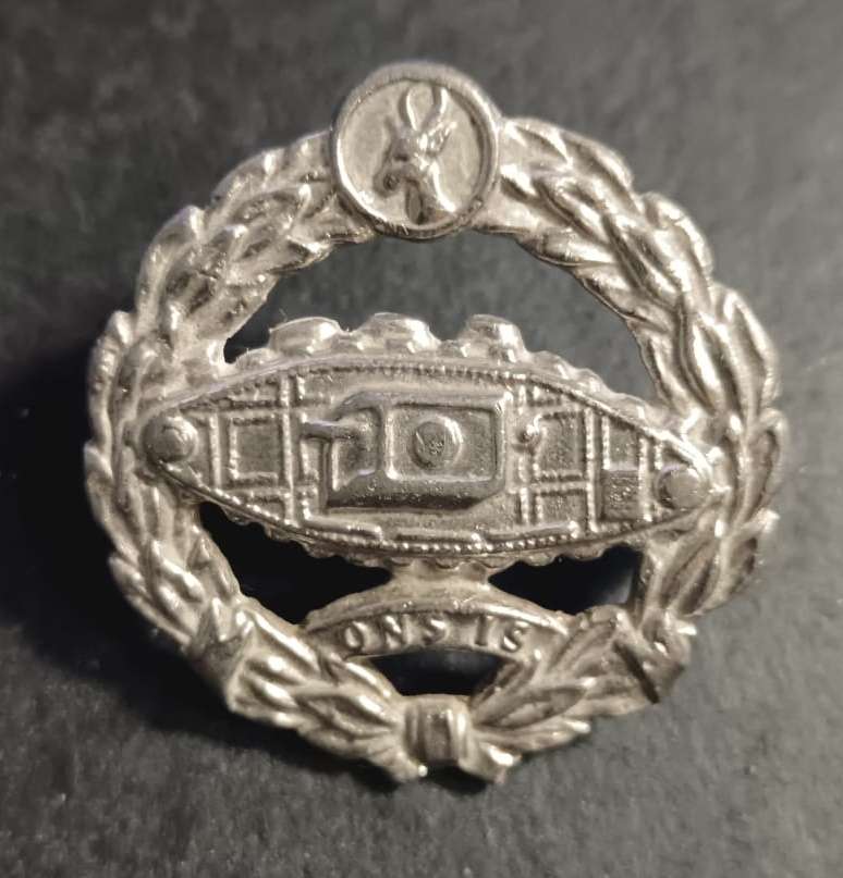 World War Two South African Tank Corps Cap Badge