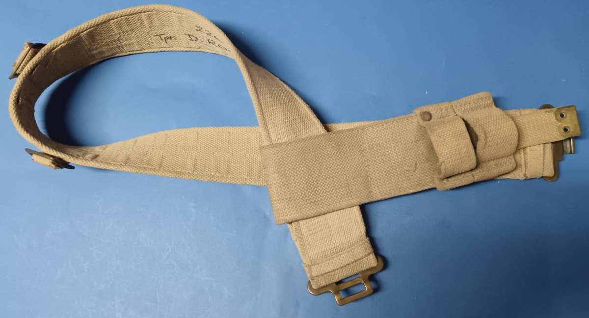 World War Two Webbing Belt with Frog Dated 1943