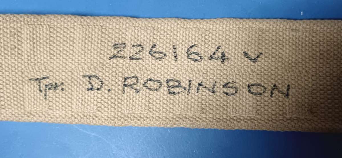 World War Two Webbing Belt with Frog Dated 1943