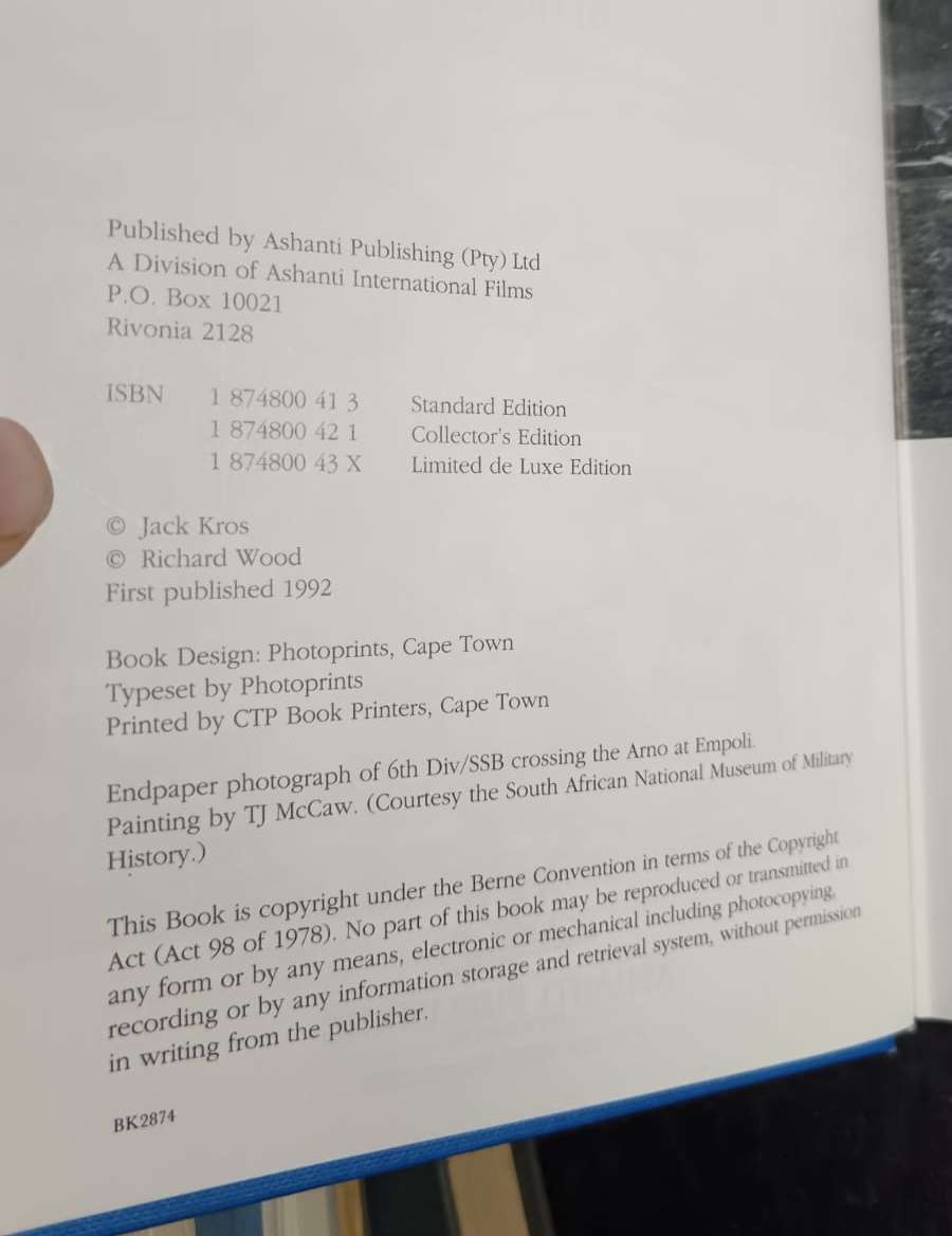 War in Italy: With the South Africans from Taranto to the Alps (South Africans at War) - Hardcover