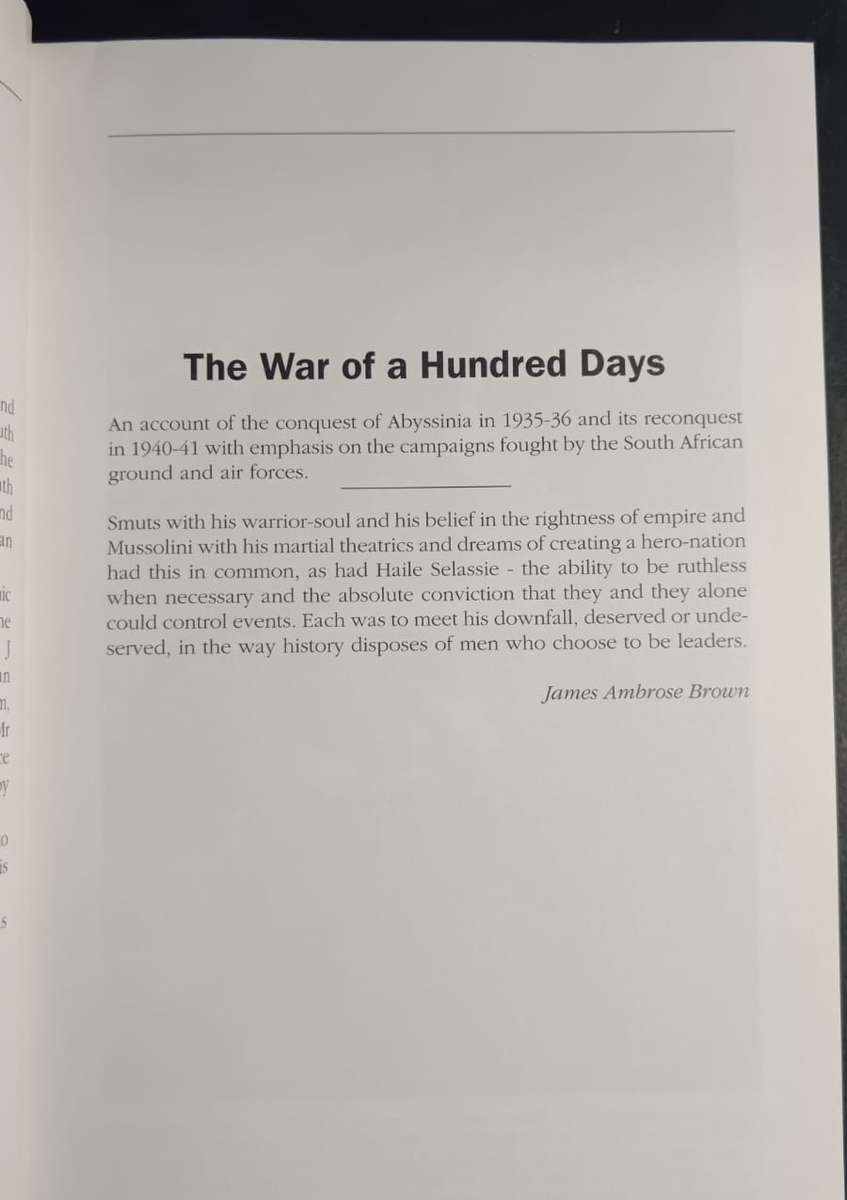 The War of a Hundred Days: Springboks in Somalia and Abyssinia, 1940-41