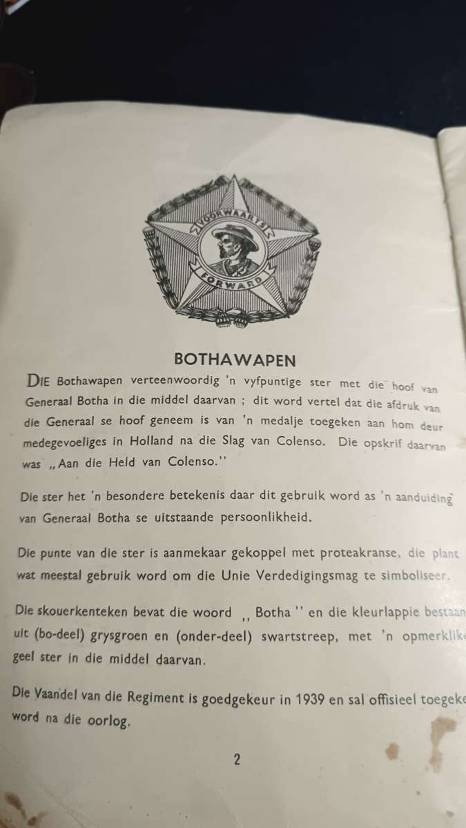 A Regiment Botha Souvenir