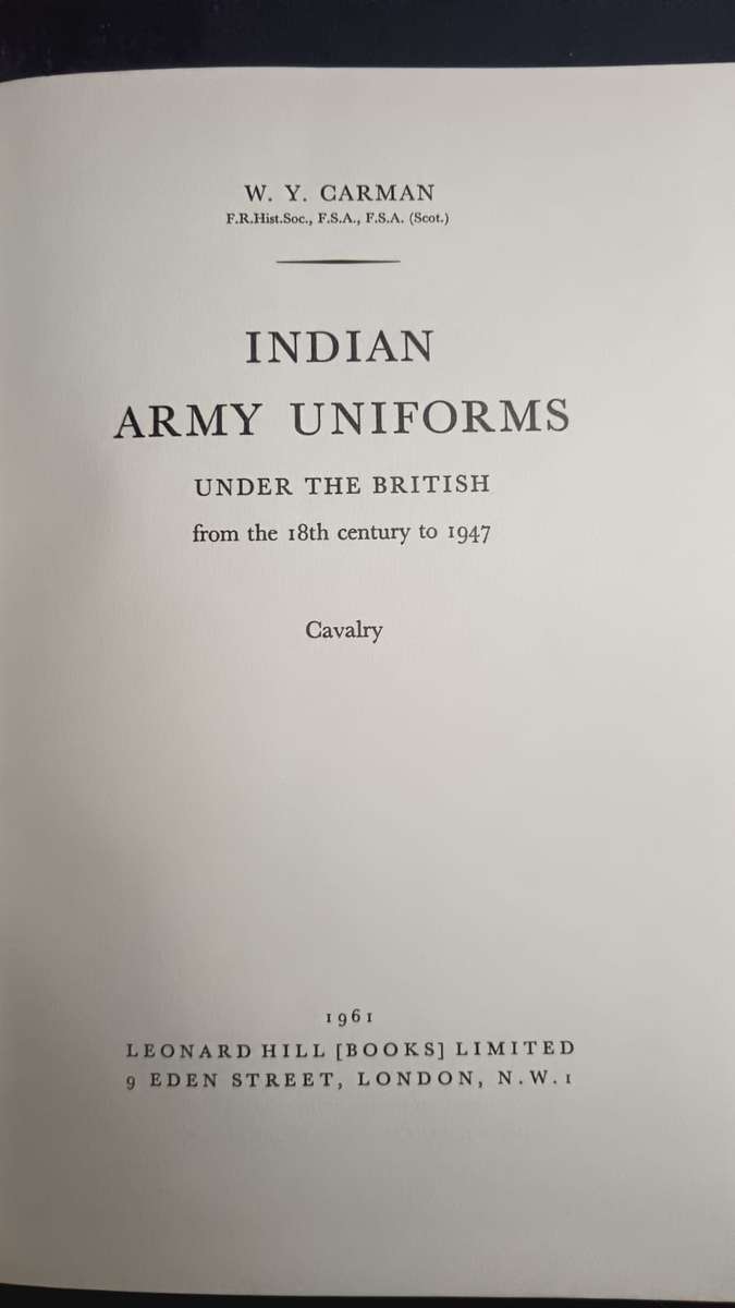 Indian Army Uniforms under the British from the 18th century to 1947: Cavalry