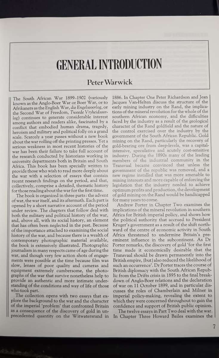 SOUTH AFRICAN WAR The Anglo-Boer War 1899-1902