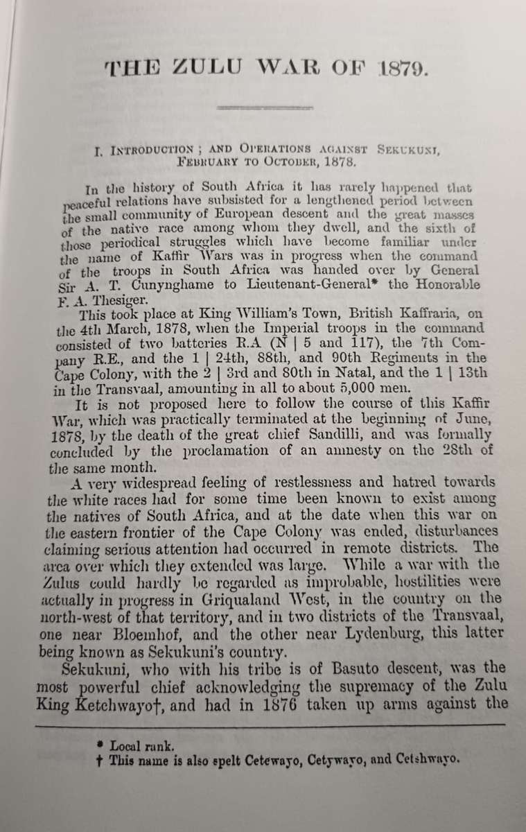 Narrative of the Field Operations Connected with the Zulu War of 1879 Hardcover