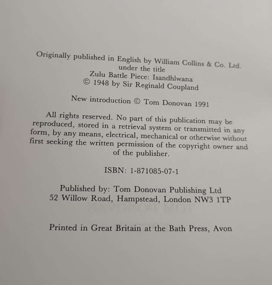 ZULU BATTLE PIECE ISANDHLWANA