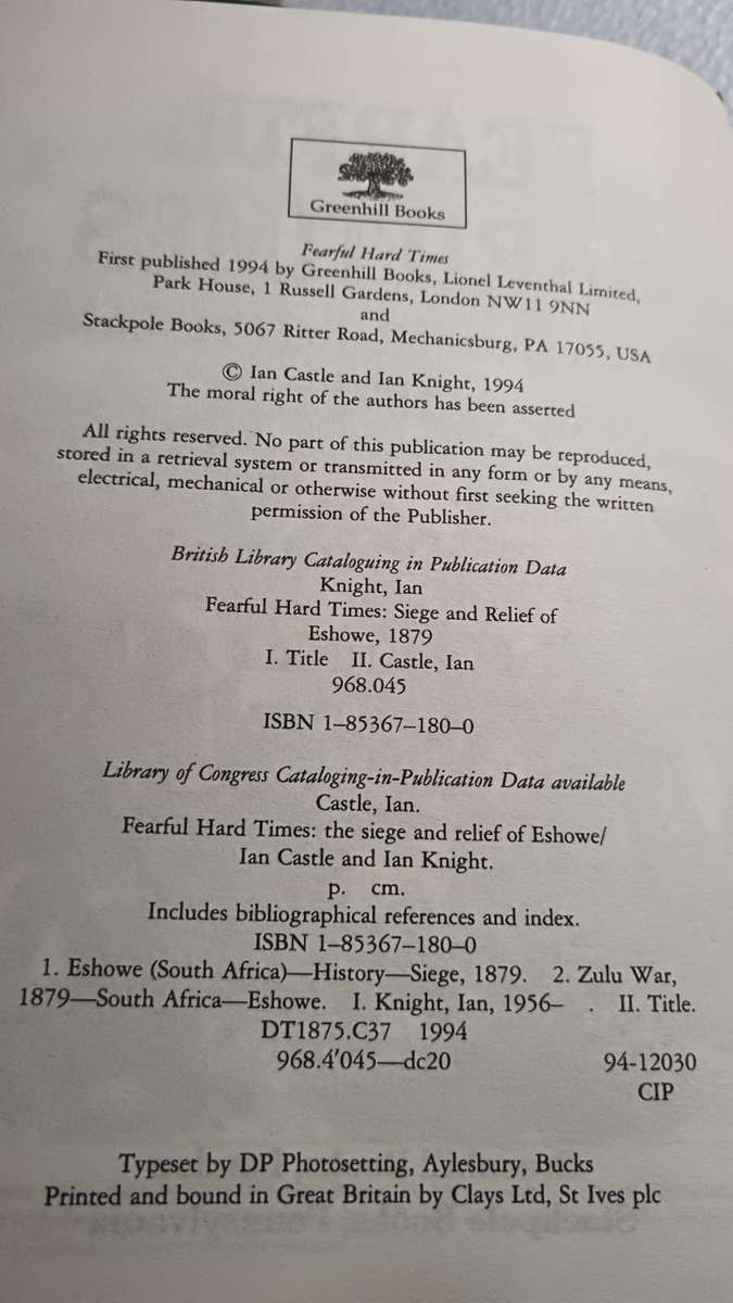 Fearful Hard Times: The Siege and Relief of Eshowe