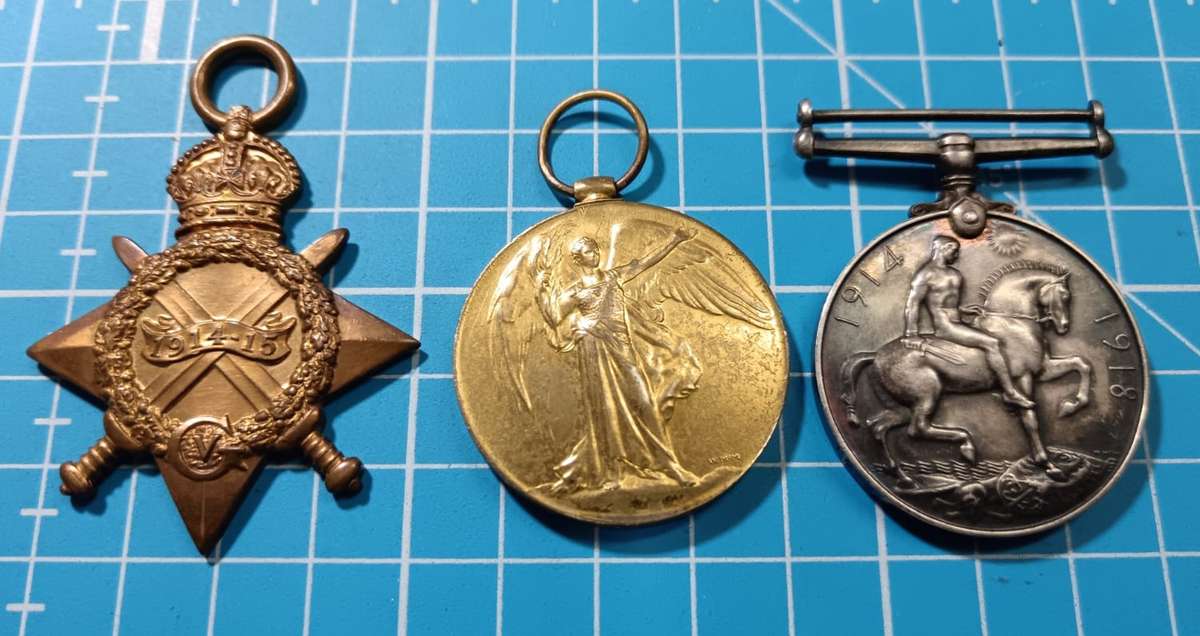 Full Size World War One Group of 3: 1166 A.Watson A.B R.N.