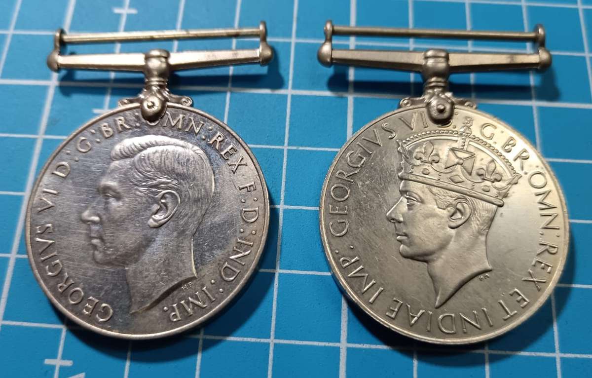 Full Size World War Two British Issue Pair - War and Defence Medals
