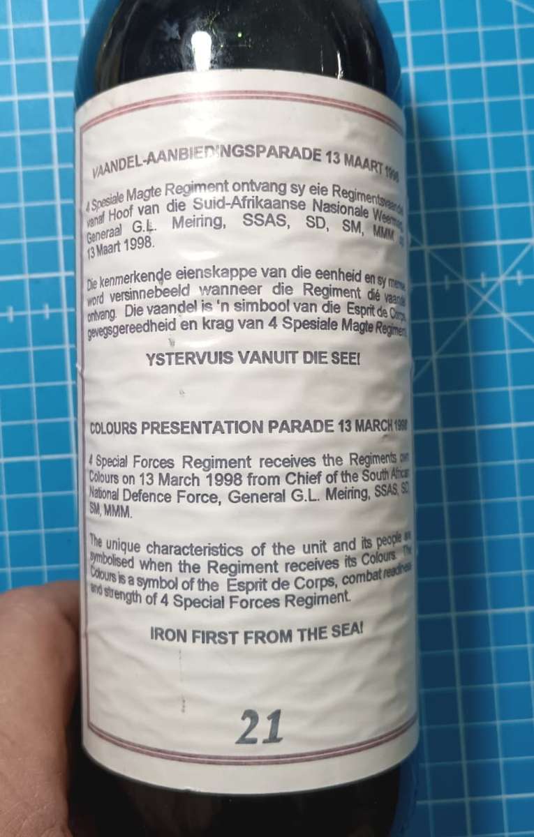 SADF - 4 Special Forces ( Recce ) Sealed Shiraz - 1992