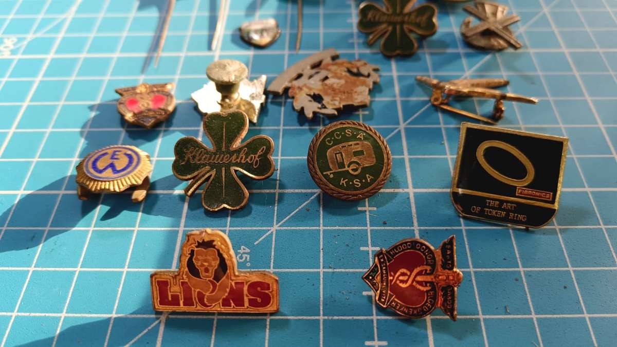 Collection of Vintage Button/Stick Pin Badges