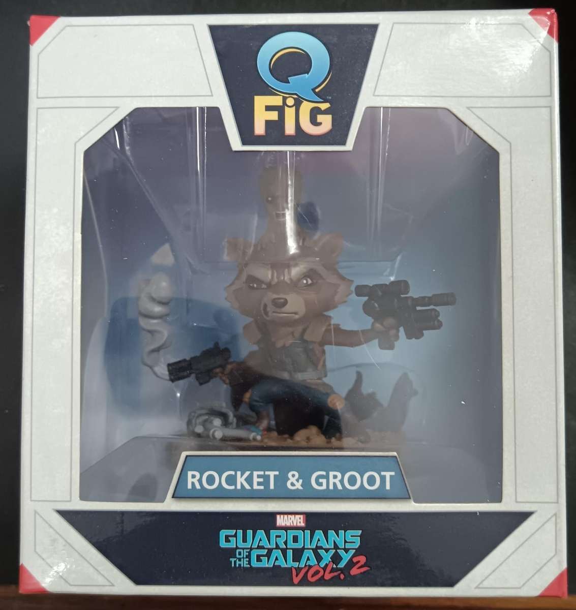 Loot Crate Exclusive 2017 QFig Rocket And Groot Figure Guardians 2 New in Box