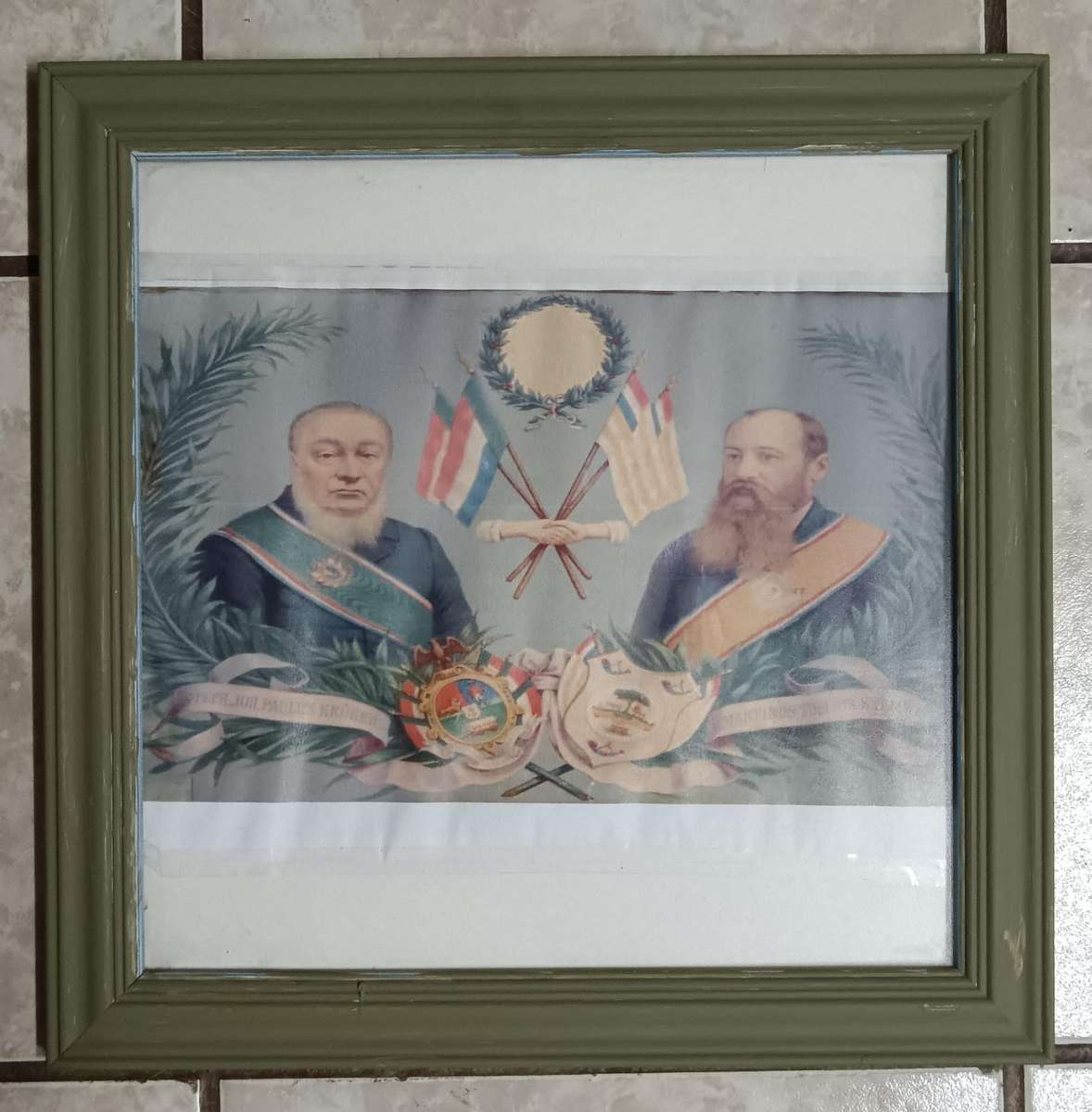 Large Framed Images of Presidents Kruger and Steyn