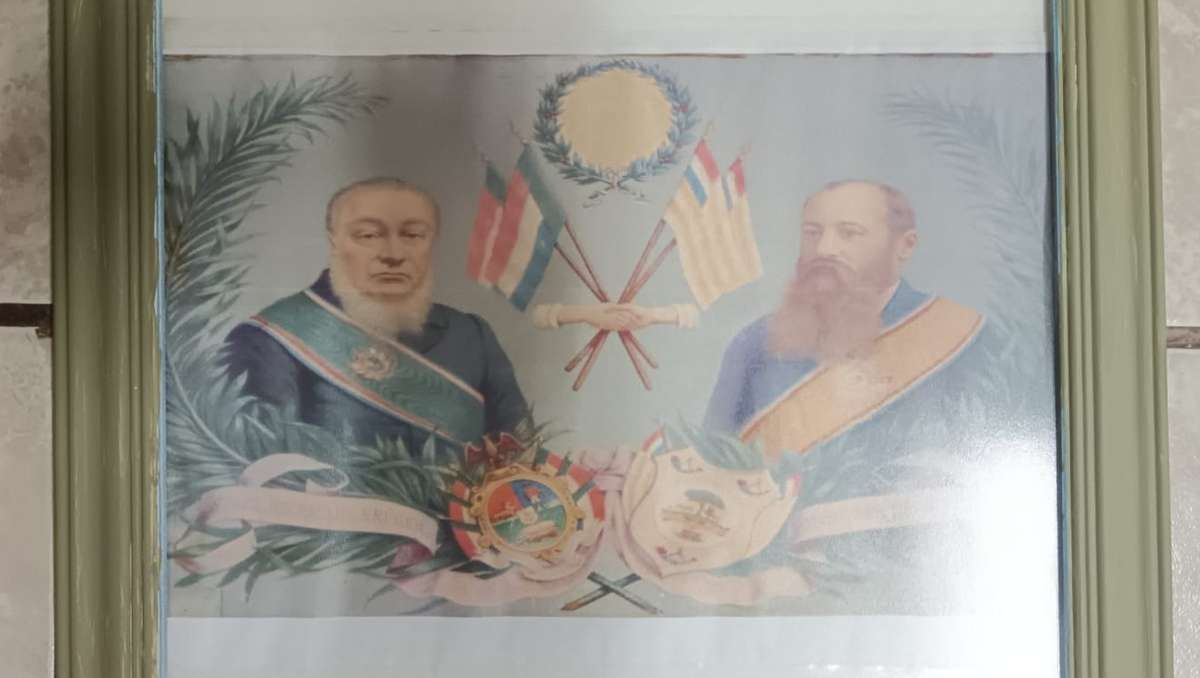 Large Framed Images of Presidents Kruger and Steyn