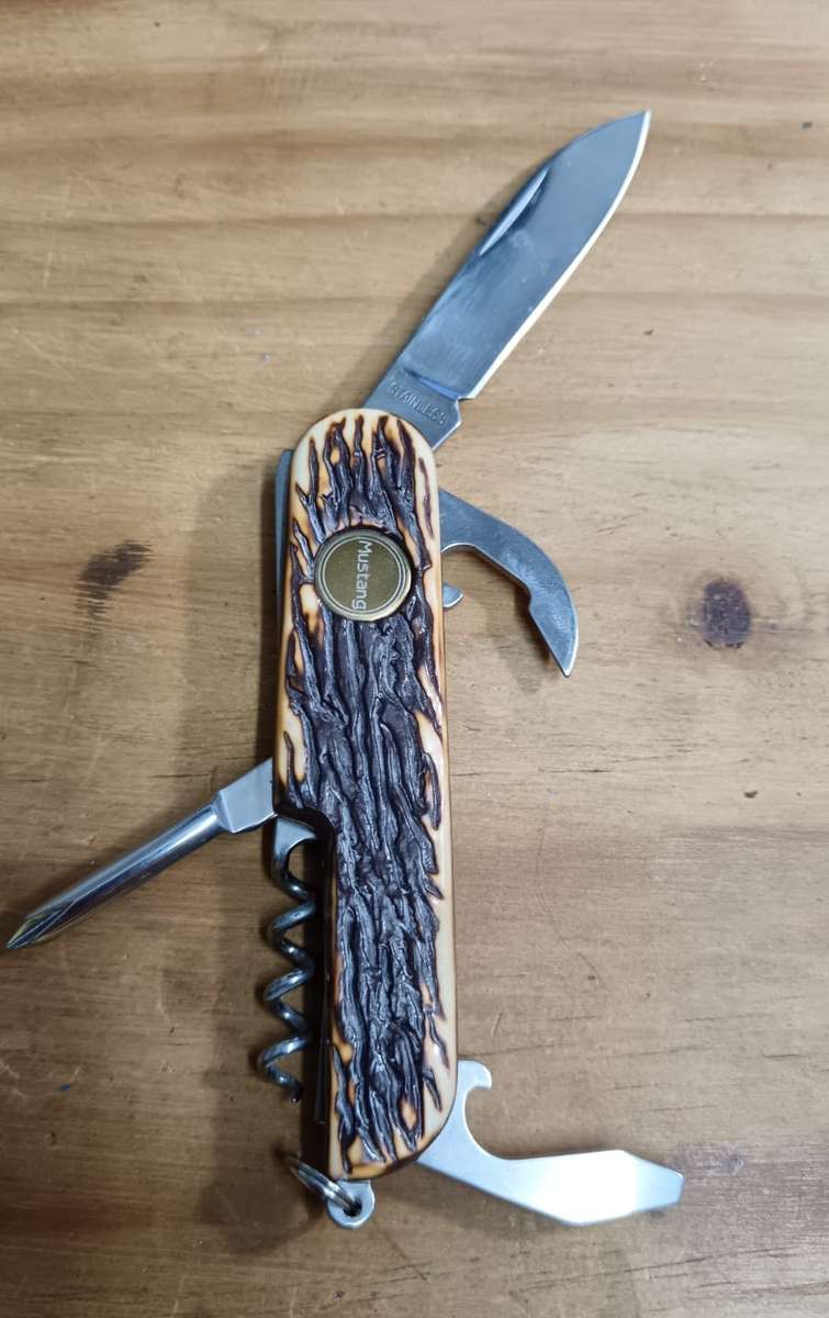 Vintage 60s Stag Handle Pocket Knife