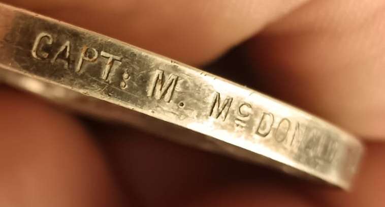 Full Size King South Africa Medal (KSA) to : Captain M.Mcdonald Namaqualand Border Scouts