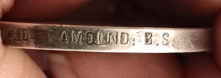 Full Size King South Africa Medal (KSA) to : Captain M.Mcdonald Namaqualand Border Scouts