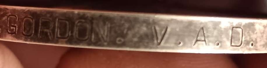 Full Size World War One Silver War Medal: M.Gordon V.A.D