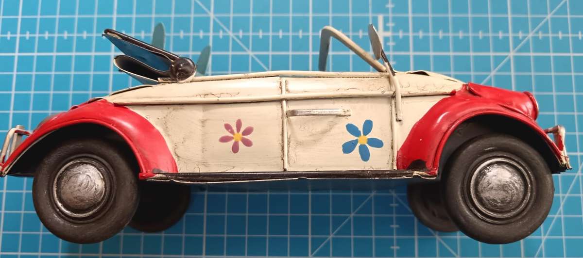 Large VW Car Metal Model