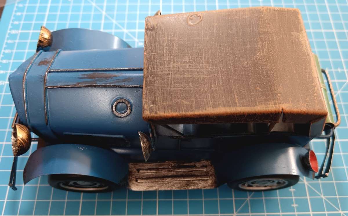 Large Vintage Car Metal Model