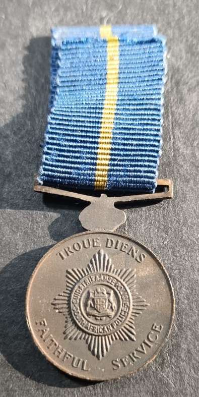 South African Police Faitful Service Miniature Medal