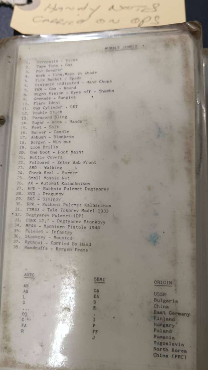 Special Forces Super Soldier - Mike West ( SAS and Recce ) Handy Notes