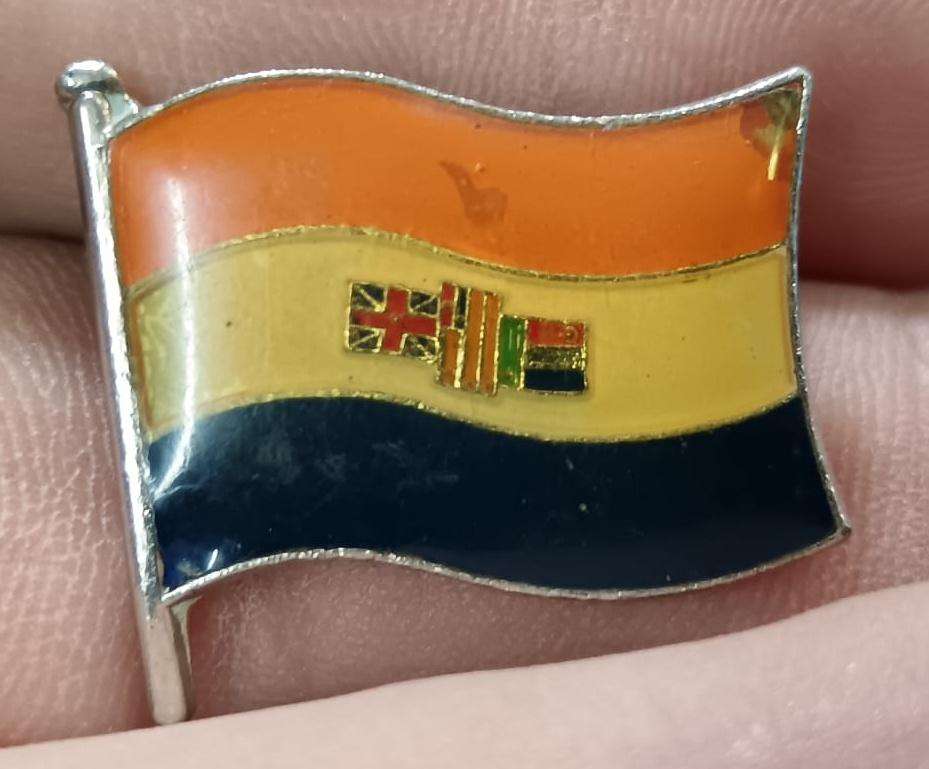 Vintage South African Flag Pin Badge