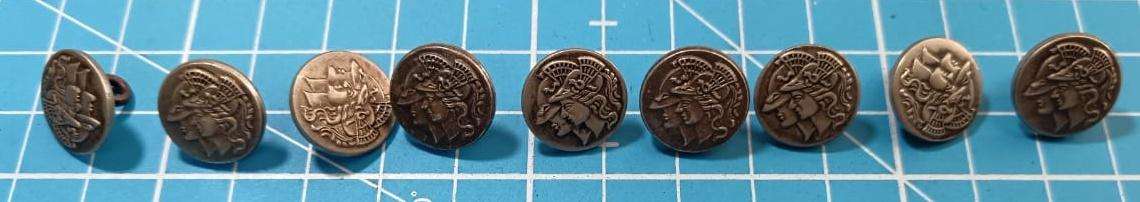 Artist Rifles ( 28th County of London Regiment ) Silver Plated Mufti Blazer Button Lot