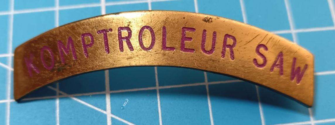SADF - "Komptroleur " Shoulder Title